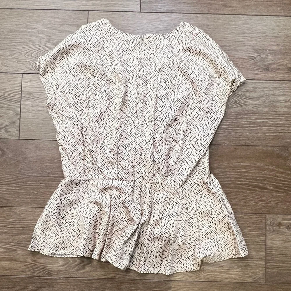 Sachin + Babi Short Sleeve Graham Women's Top, Cream Polka Dot Jacquard, Sz M - Picture 12 of 14